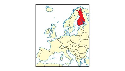 Suomija žemėlapyje