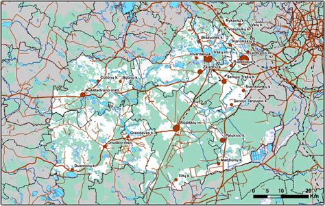 Trakų rajono žemėlapis