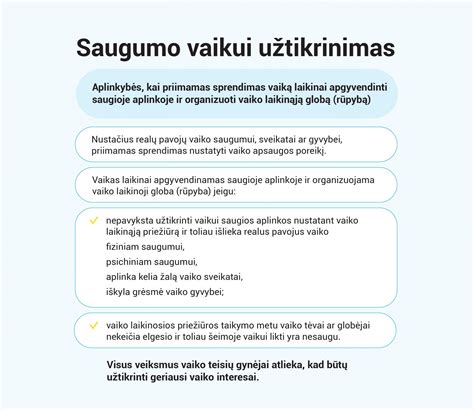 Vaiko saugumo infografikas