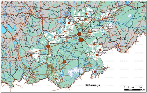 Varėnos rajono savivaldybė žemėlapis