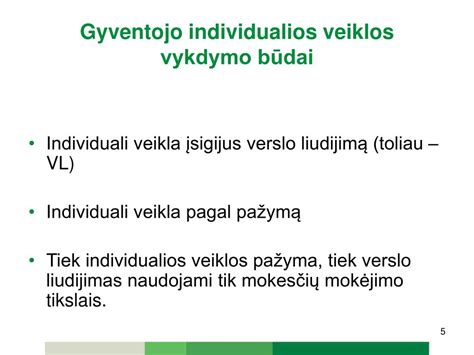 Veiklos vykdymo formos
