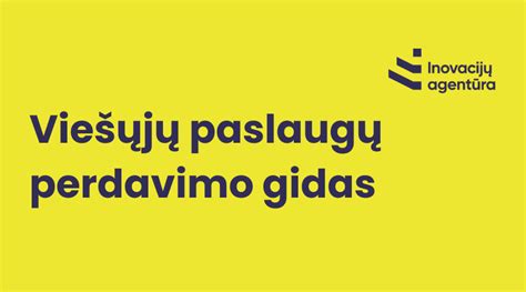 Viešųjų paslaugų perdavimo gidas