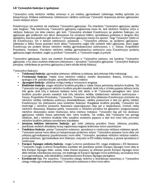 Vyriausybės funkcijos